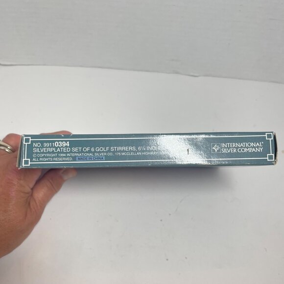 Silverplated Golf-Themed Drink Stirrers - Set Of 6 By International Silver Compa - Picture 5 of 8